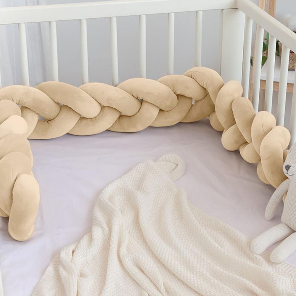 Treccia Paracolpi Lettino Neonato - Kiokids - beige