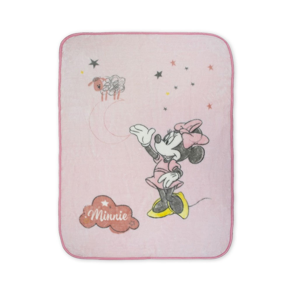 Copertina Lettino Con Sbarre in Pile - Minnie Topolina