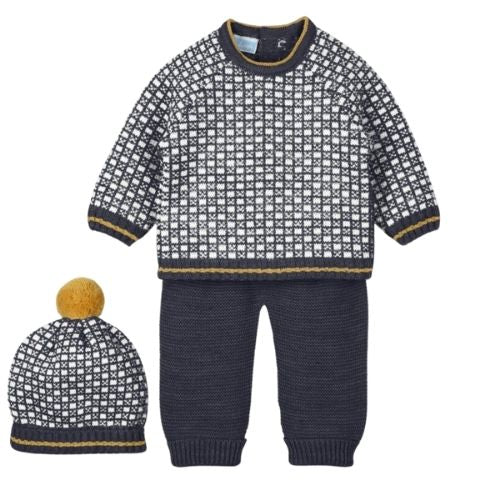 Completo Nascita Misto Lana - Sensazione Blu