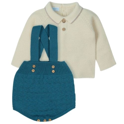 Pagliaccetto Neonato Bambino Invernale in Maglia Misto Lana