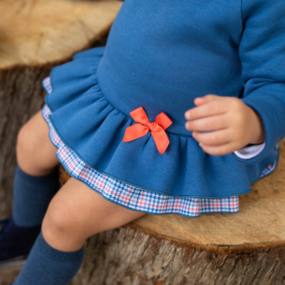 Completo Invernale Bambina Coulotte e Maglia - fiocco