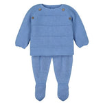 Completo Neonato Nascita in Filo di Cotone Celeste - Mac Illusion