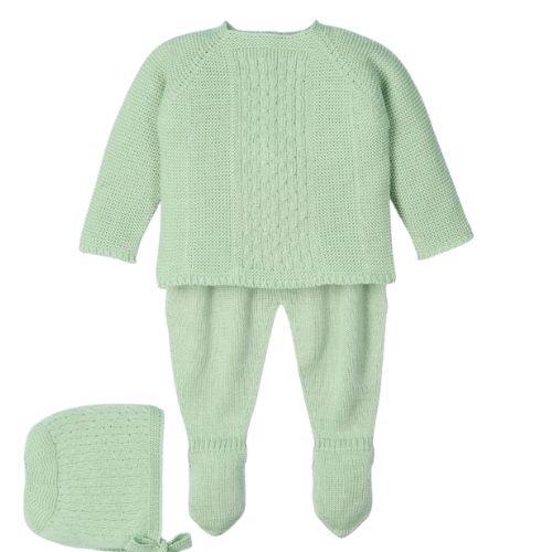 Completo Neonato Nascita in Filo di Cotone Erba - Mac Illusion