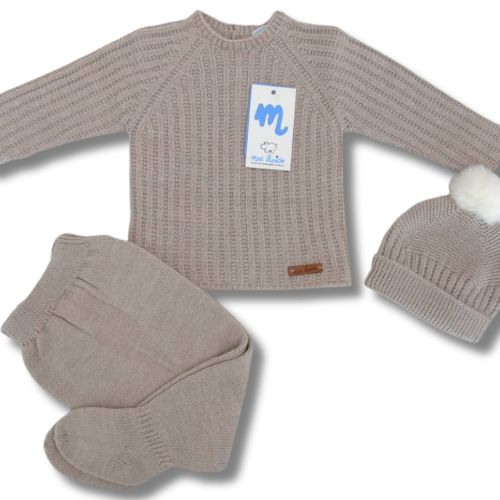 Completo Nascita in Misto Lana - Nanna - Tortora 