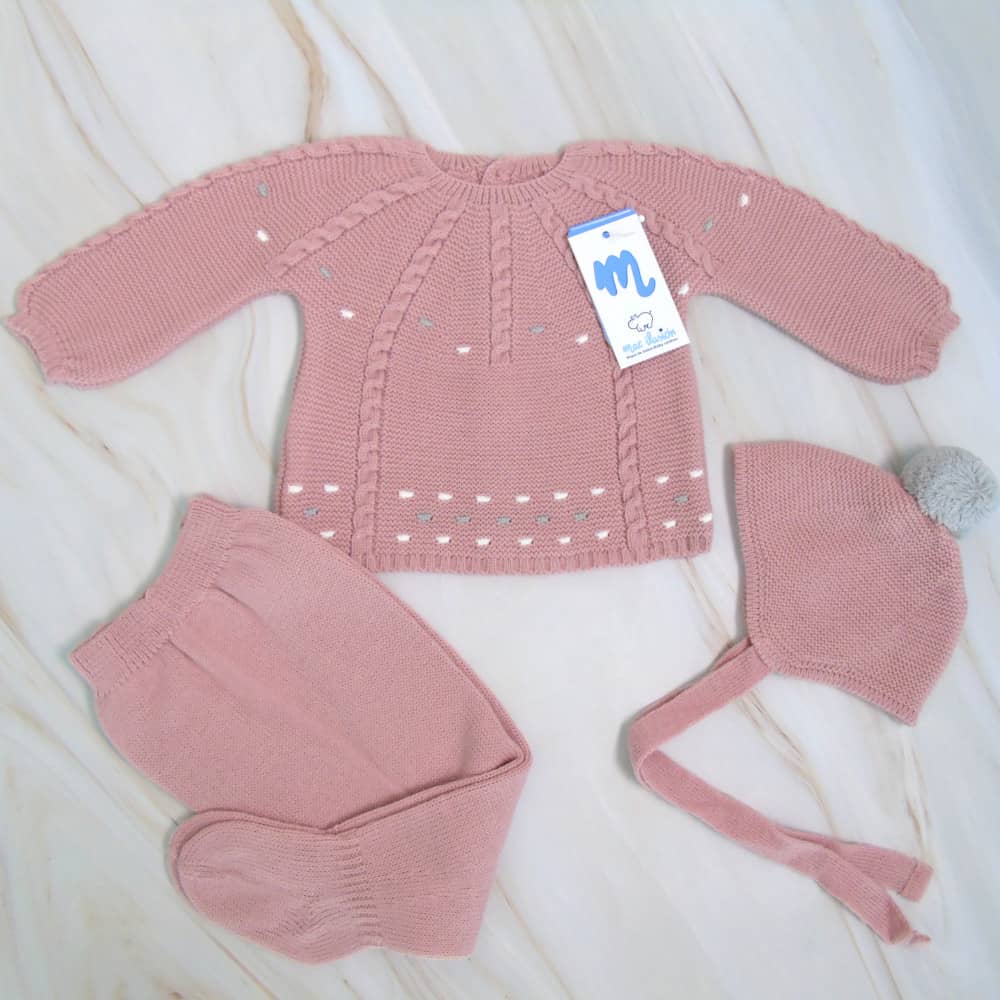 COMPLETO NASCITA NEONATO IN MISTO LANA - AMARE - Nene Shop