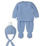 Completo Nascita Neonato in Misto Lana - Neve