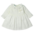 Vestito Battesimo Bianco in Cotone e Misto Lana