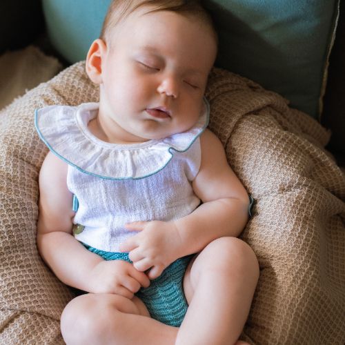 Pagliaccetto Neonato Nascita in Filo di Cotone - Ocean
