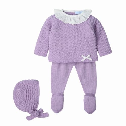 Completo Nascita Neonato in Misto Lana - Liberty Pastel
