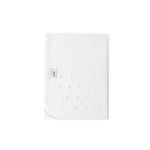 Quadrato Neonato In Puro Cotone Ricamato - Bianco