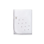 Quadrato Neonato in Puro Cotone - Bianco Grigio