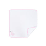 Quadrato Neonato in Puro Cotone - Luna Bianco Rosa - retro