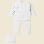 Completo Nascita in Filo di Cotone Basic - Bianco
