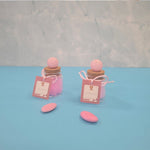 Portaconfetti Bomboniera Nascita Barattolo - Rosa