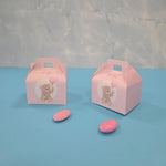 Portaconfetti Bomboniera Nascita Valigetta Orsetto - Rosa