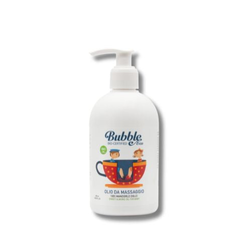Flacone Bubble&Co Olio da Massaggio alle Mandorle Dolci bio 250 ml per neonati