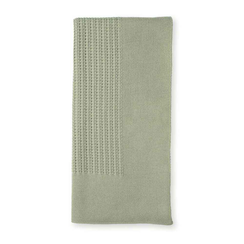 COPERTINA NEONATO IN MISTO LANA - VERDE - 80X80 CM - MAC ILUSION