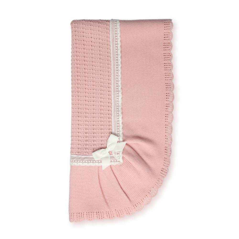 COPERTINA NEONATO IN MISTO LANA - VINTAGE - 80X80 CM - MAC ILUSION