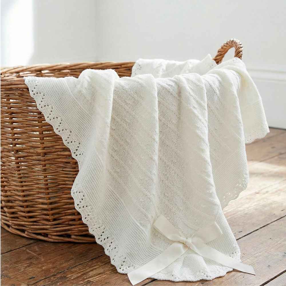 COPERTINA NEONATO IN MISTO LANA - TIMELESS - 80X80 CM - MAC ILUSION