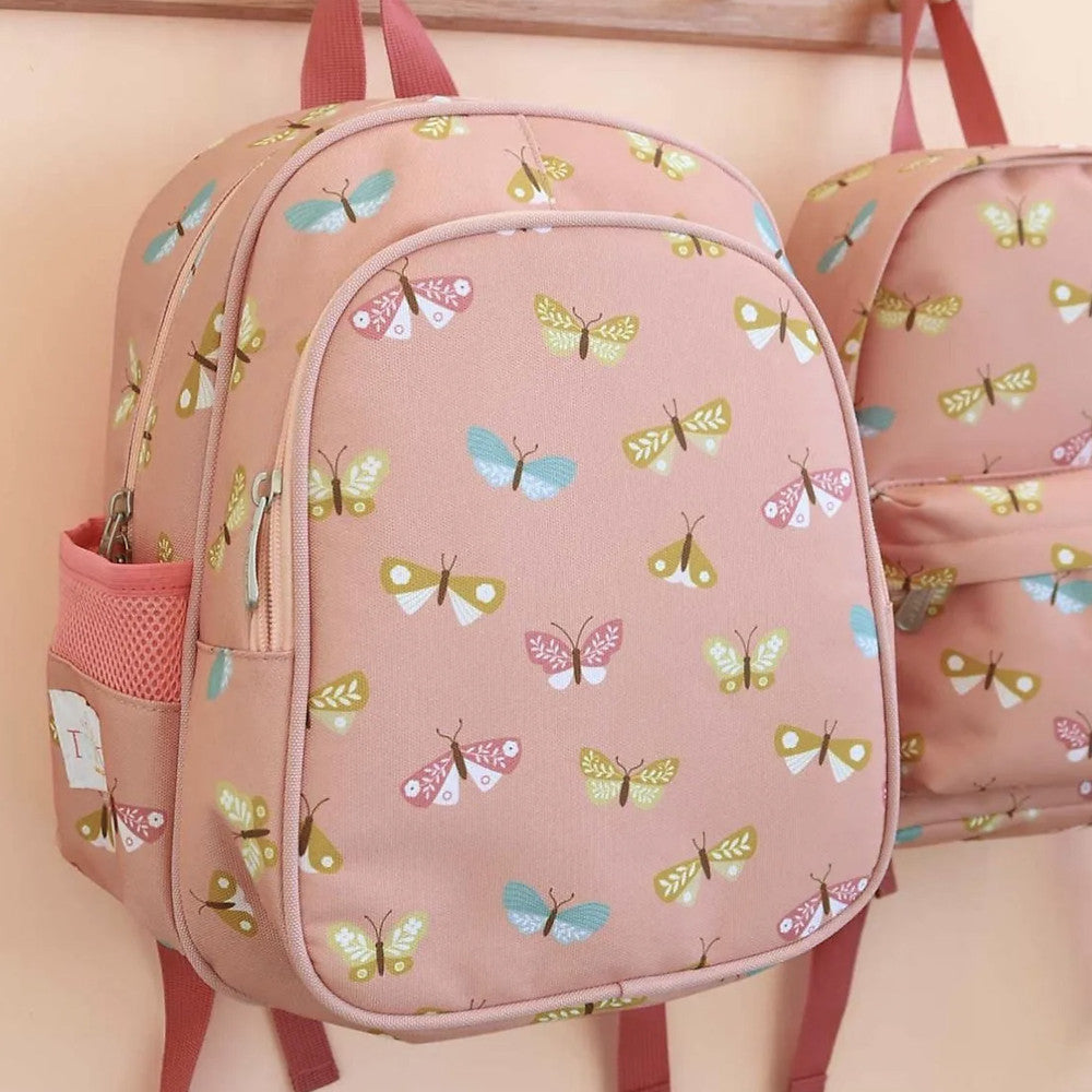 Zainetto Asilo Grande con Tasca Termica - Farfalle - A little Lovely Company