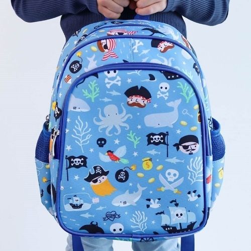 Zainetto Asilo Grande con Tasca Termica - Pirati - A Little Lovely Company