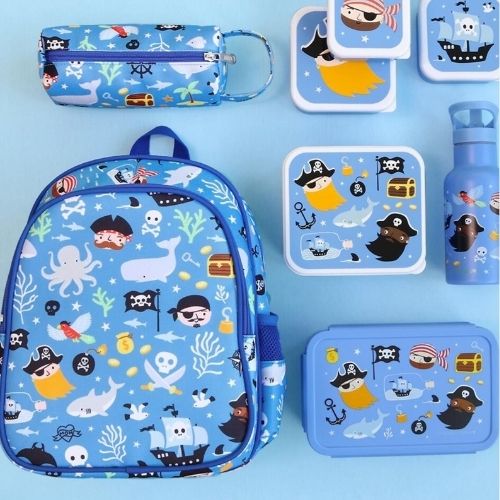 Zainetto Asilo Grande con Tasca Termica - Pirati - A Little Lovely Company