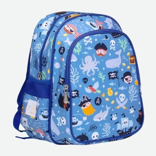 Zainetto Asilo Grande con Tasca Termica - Pirati - A Little Lovely Company