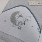 ACCAPPATOIO / ASCIUGAMANO CON CAPPUCCIO NEONATO MOON - Nene Shop