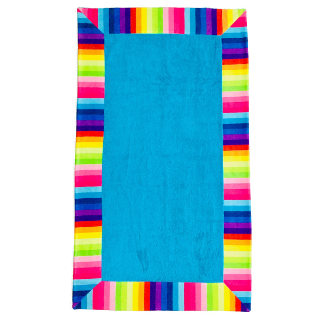 TELO MARE BAMBINO IN SPUGNA DI COTONE ARCOBALENO