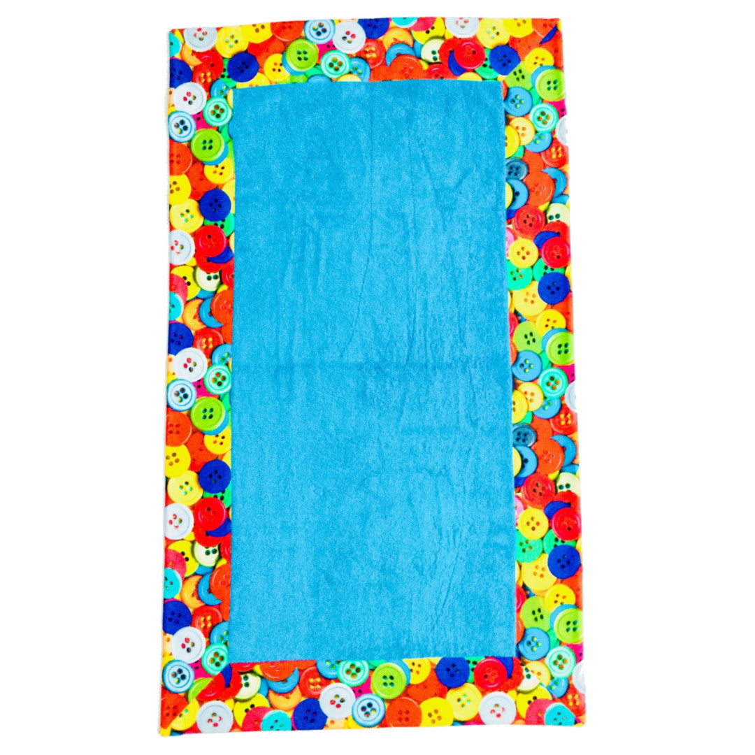 TELO MARE BAMBINO IN SPUGNA DI COTONE MOD.BOTTONCINI