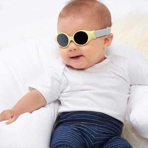 Occhiali da Sole Neonato 0-9 Mesi con Cinturino Regolabile - Glee - Giallo - Beaba