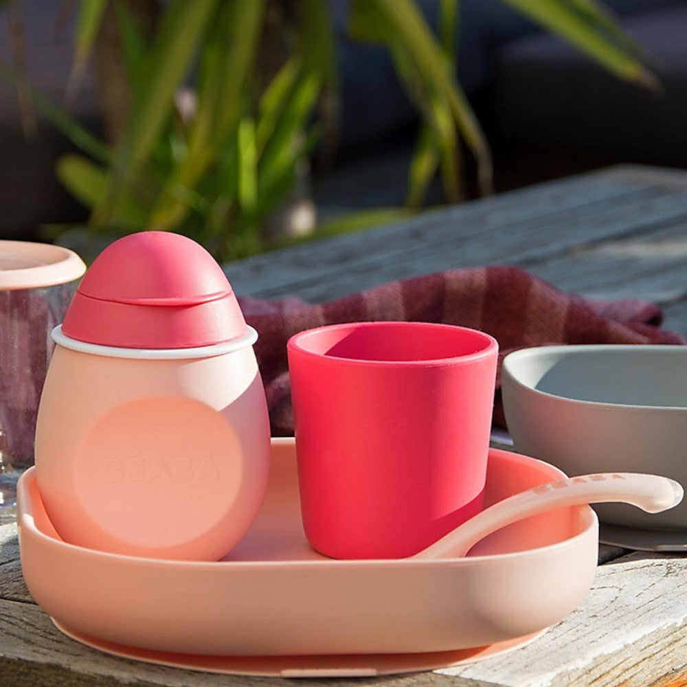 Set pappa in silicone 4 pezzi - Rosa - Beaba