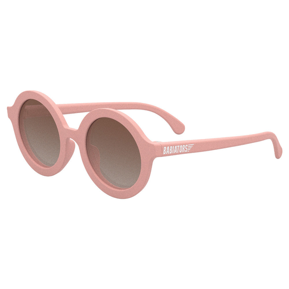Occhiali da Sole Bambini Euro Round - Peach - Lenti Ambra - 100% Protezione Uva e Uvb 3-5 Anni