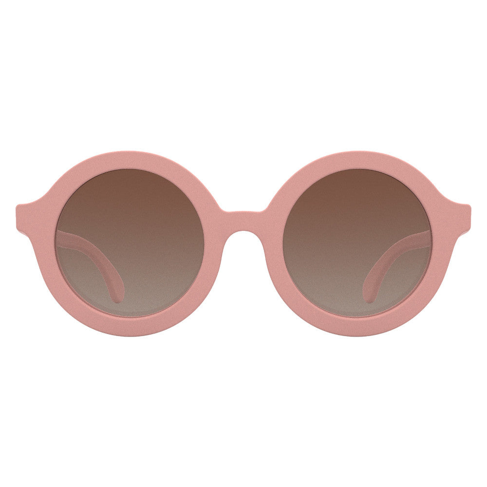 Occhiali da Sole Bambini Euro Round - Peach - Lenti Ambra - 100% Protezione Uva e Uvb 3-5 Anni