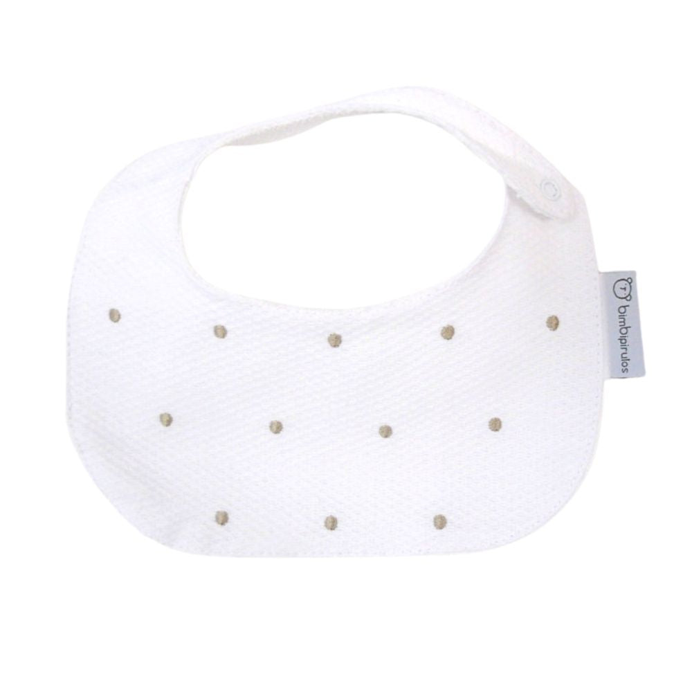 BAVAGLINO BAVETTA NEONATO IN PURO COTONE MOD. POIS TORTORA