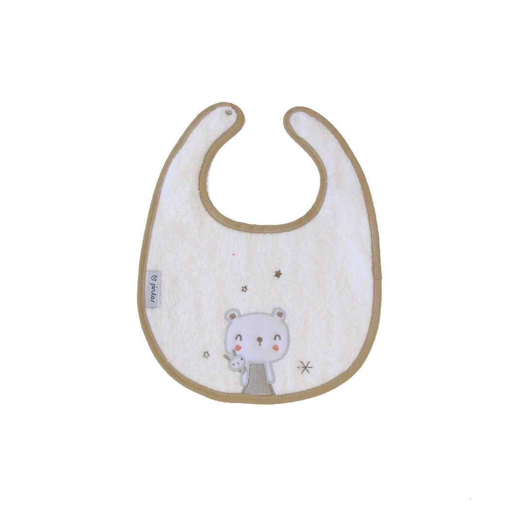 BAVAGLINO BAVETTA NEONATO IN SPUGNA IMPERMEABILE 20x25 CM BEAR