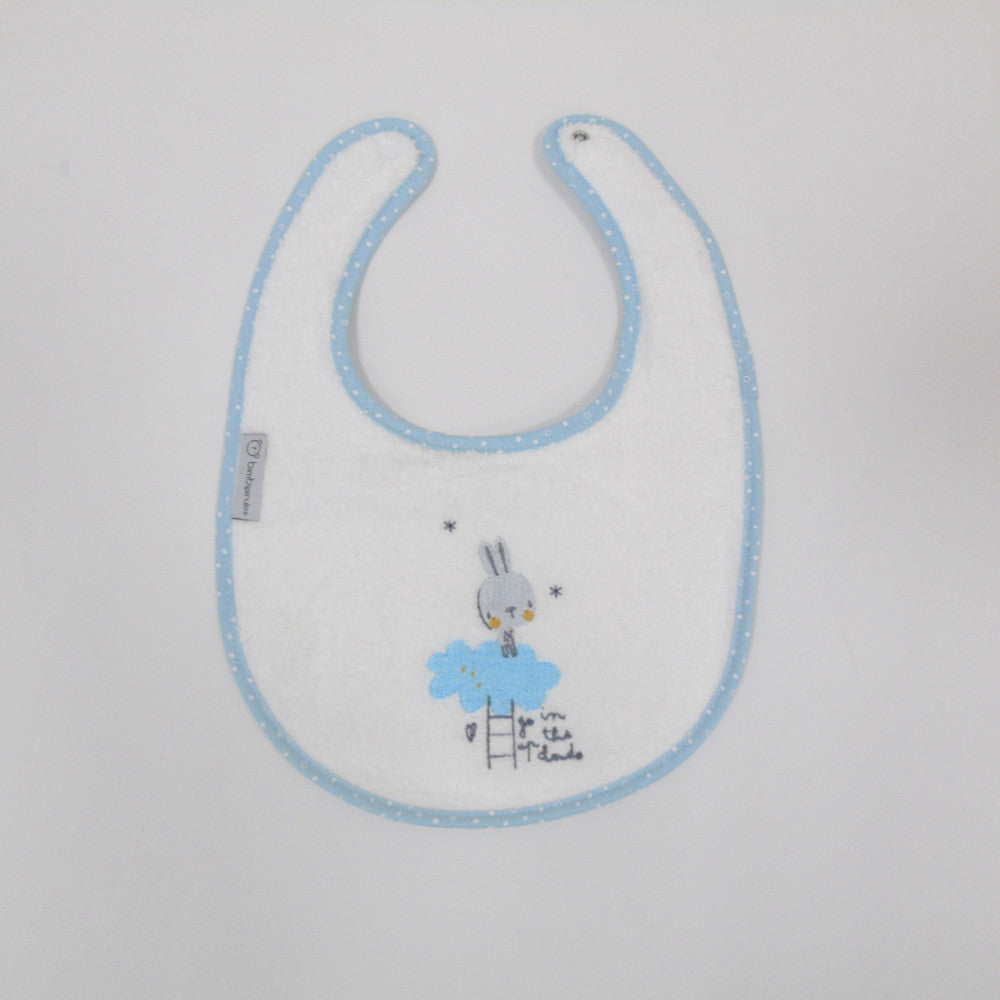 BAVAGLINO BAVETTA NEONATO IN SPUGNA IMPERMEABILE 20x25 CM - COOL ZOO - CONIGLIETTO