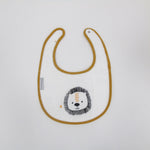 BAVAGLINO BAVETTA NEONATO IN SPUGNA IMPERMEABILE 20x25 CM - LEONE GIALLO - Nene Shop
