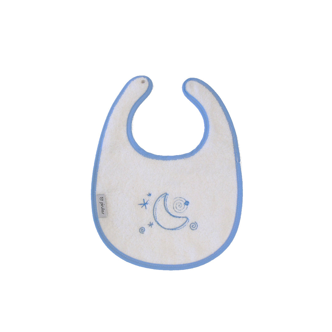 BAVAGLINO BAVETTA NEONATO IN SPUGNA IMPERMEABILE 20X25 CM MOON