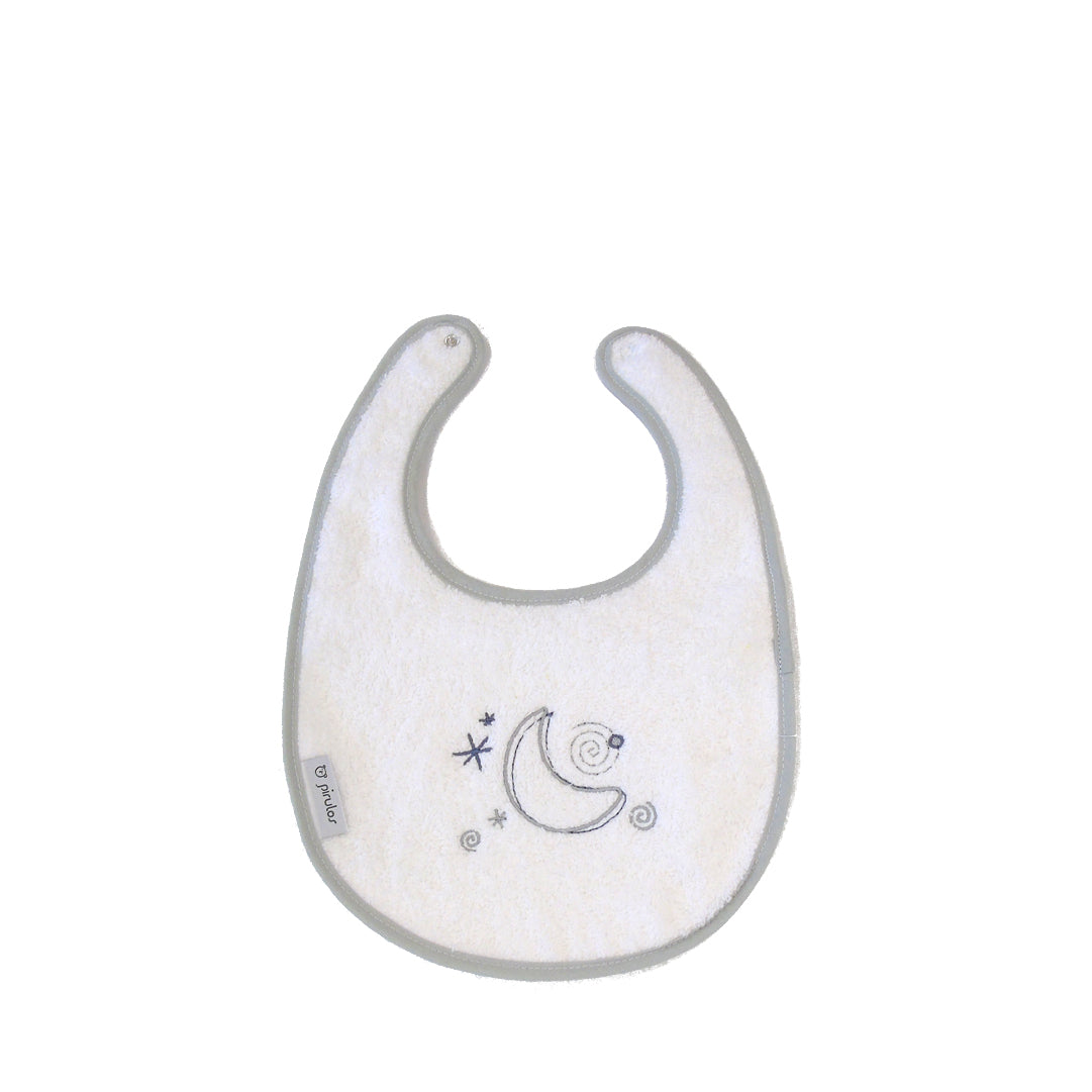 BAVAGLINO BAVETTA NEONATO IN SPUGNA IMPERMEABILE 20X25 CM MOON