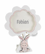 portafoto in legno albero della vita con coniglietto