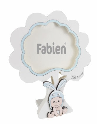 portafoto in legno albero della vita con coniglietto