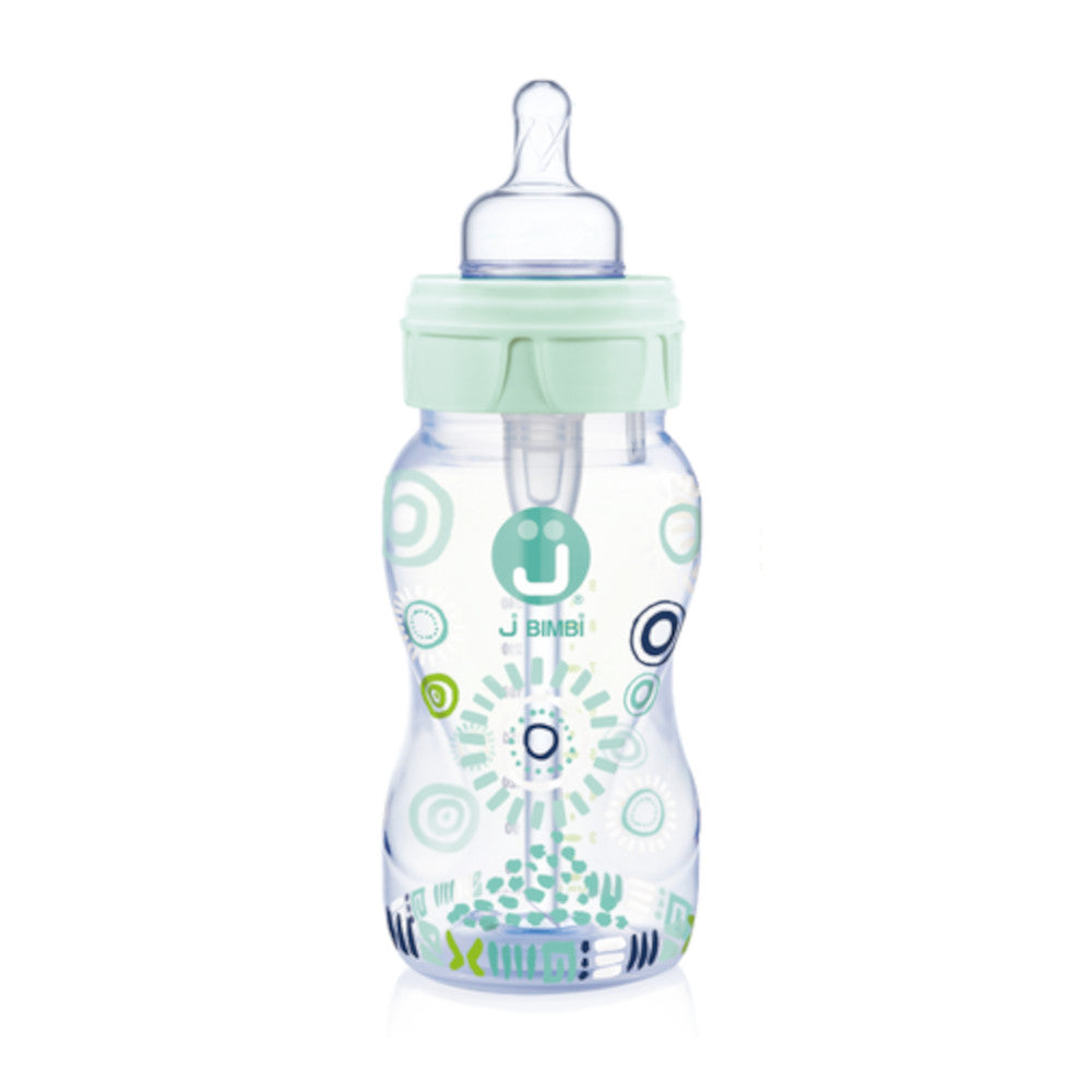 Biberon Anticoliche e Anti Otite 260 ml - J Bimbi - Trendy Verde Acqua