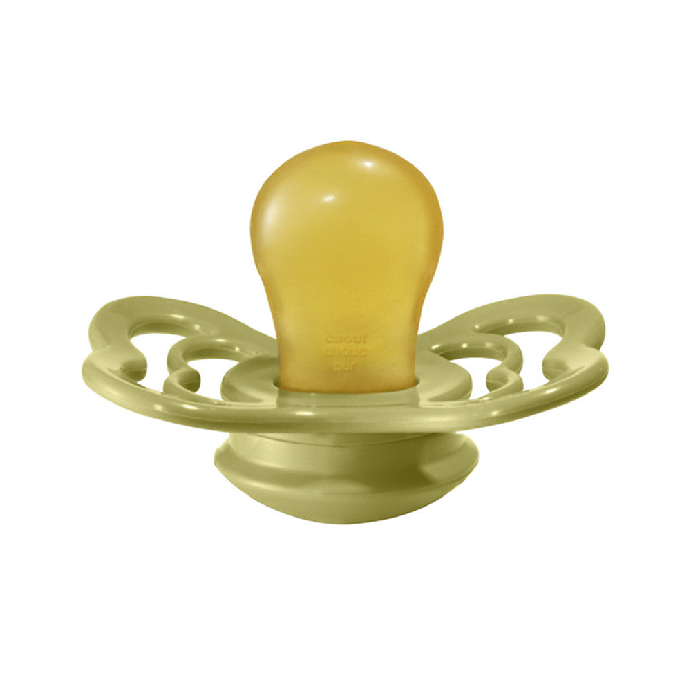 BIBS SET DI 2 CIUCCI SUPREME - GOMMA NATURALE -  Verde Prato - Terra 