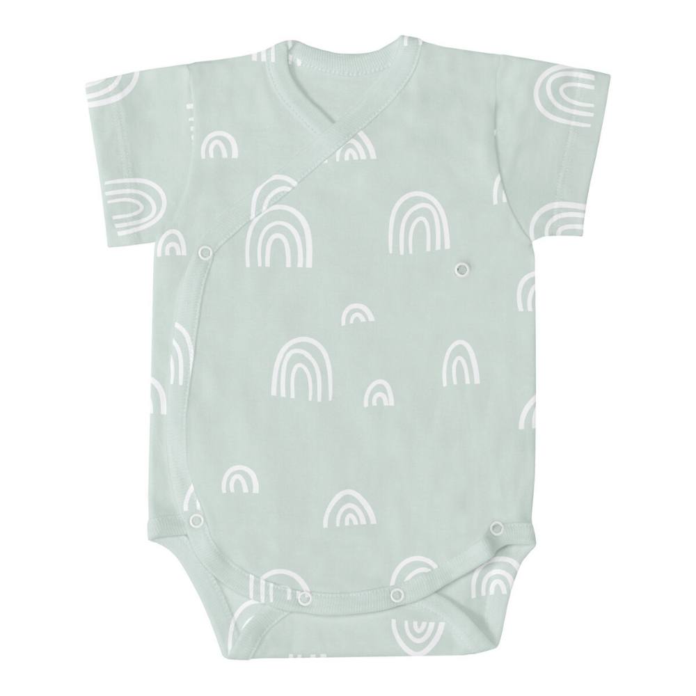 Body Neonato Incrocio Frontale in Cotone Manica Corta Happy 0/1 Mese