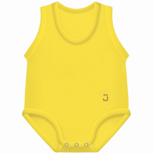 2 Body Taglia Unica 0-36 Mesi per Neonato e Bimbo in Cotone Bio Estate Giallo