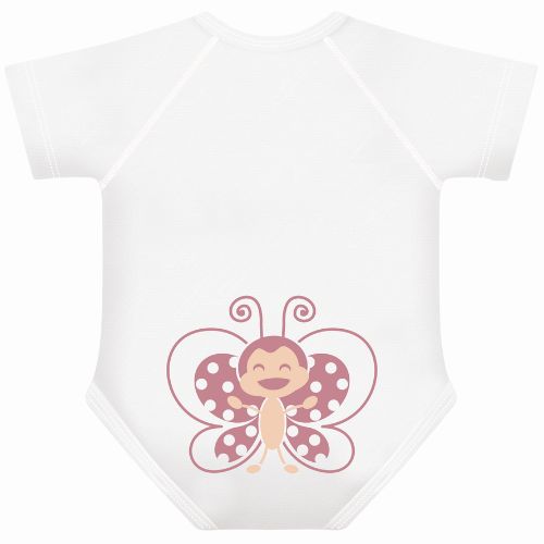 Body Taglia Unica 0-36 Mesi per Neonato e Bimbo in Cotone Bio 4Season Farfalla