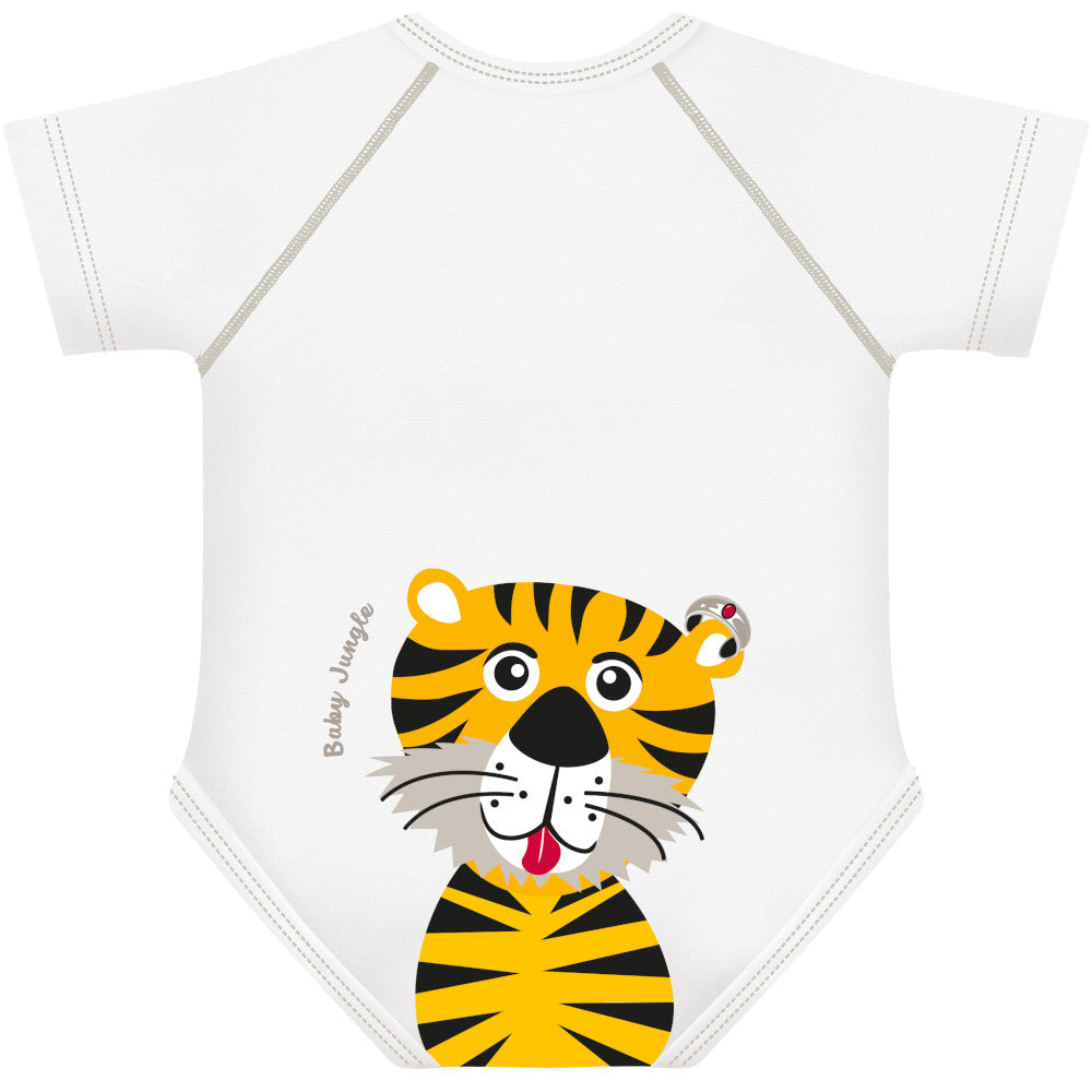 Body Neonato Taglia Unica 0-36 Mesi in Cotone Bio - Tigre - J Bimbi