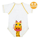 Body J Bimbi Taglia Unica 0-36 Mesi + Succhietto Coordinato - Giraffa