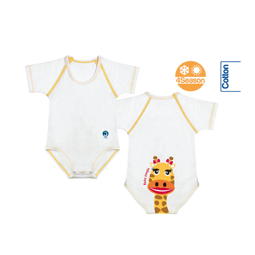 BODY JBIMBI TAGLIA UNICA 0-36 MESI PER NEONATO BAMBINO IN COTONE JUNGLE - GIRAFETTA